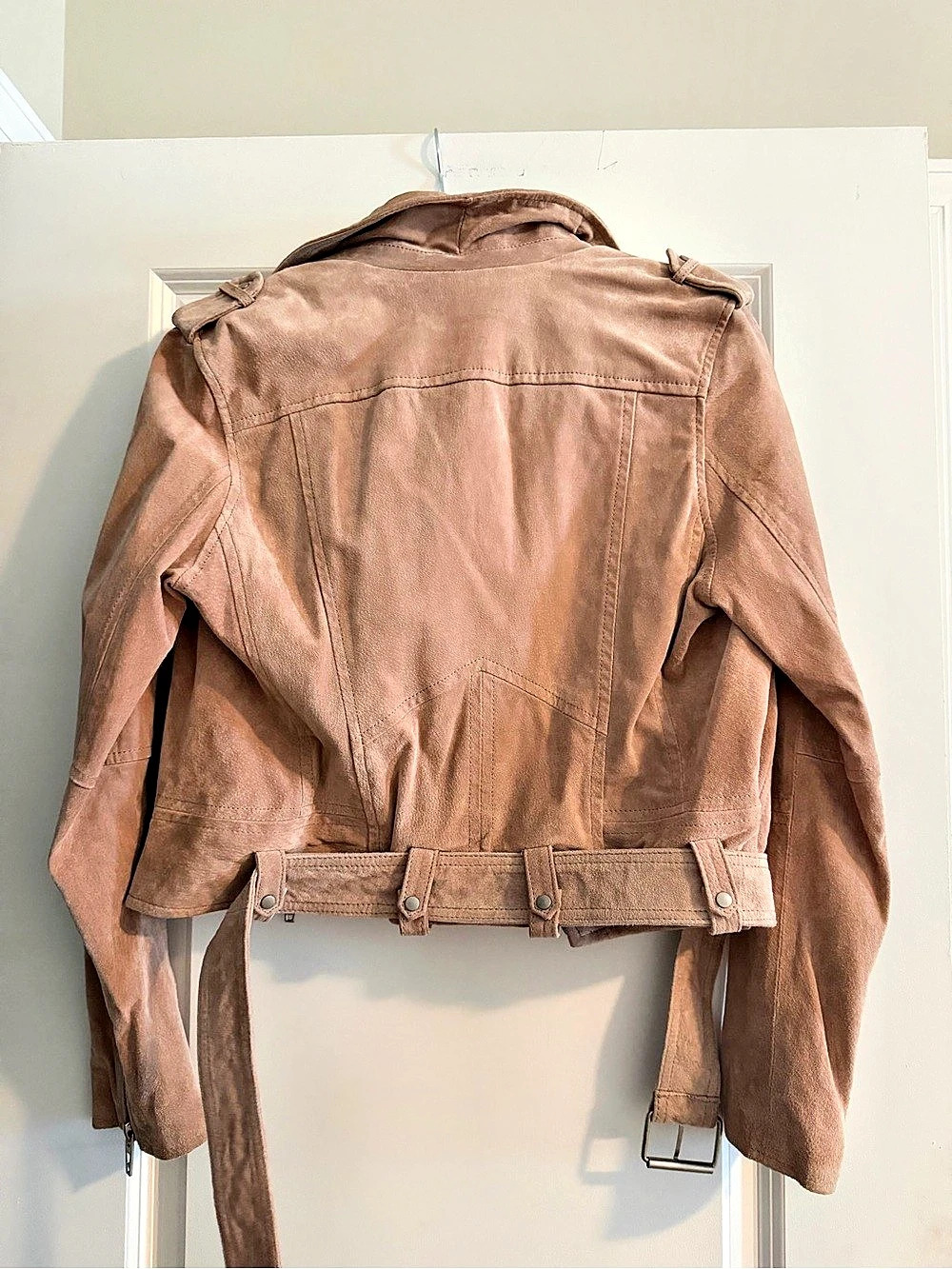 BLANKNYC Suede Moto Jacket in Pink medium - Picture 3 of 4